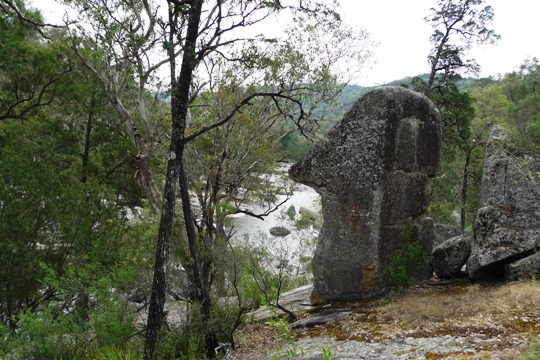 Easter Island monolith in Warrabah National Park.  How did they do that?